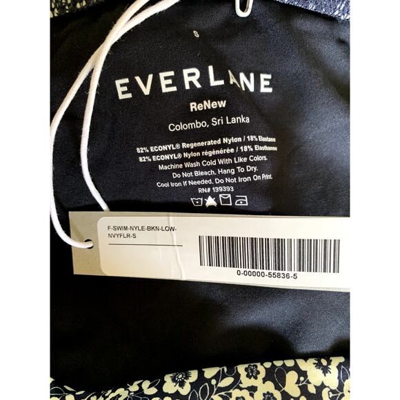 Everlane The Bikini Bottom in Low-Rise in Navy Floral S NWT - Picture 5 of 5